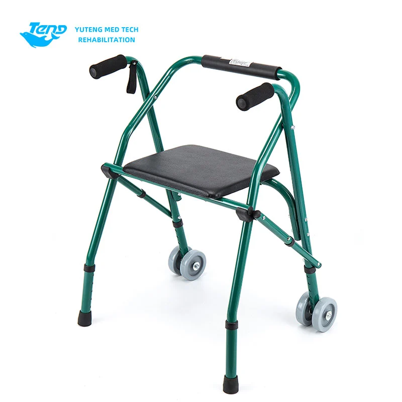 Walker de liga de alumínio com assento