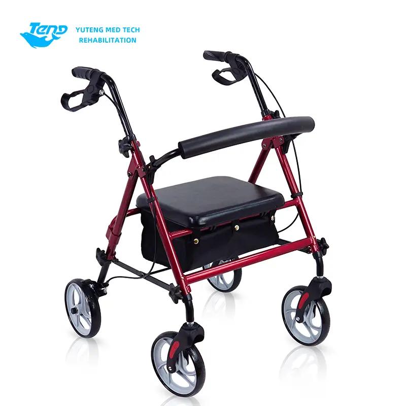 Walker de Rollator com assento e cesto